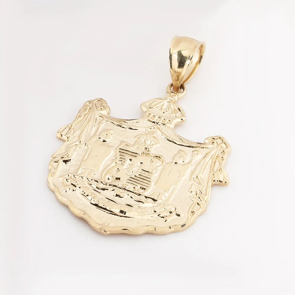 14K Yellow Gold Hawaii Coat of Arms Pendant (Chain Sold Separately)