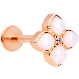 16 Gauge 5/16 Clear Gem Rose Gold Tone Ren Fair Labret Monroe Tragus