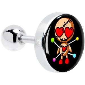 16 Gauge Valentine Heart Voodoo Doll Tragus Cartilage Earring