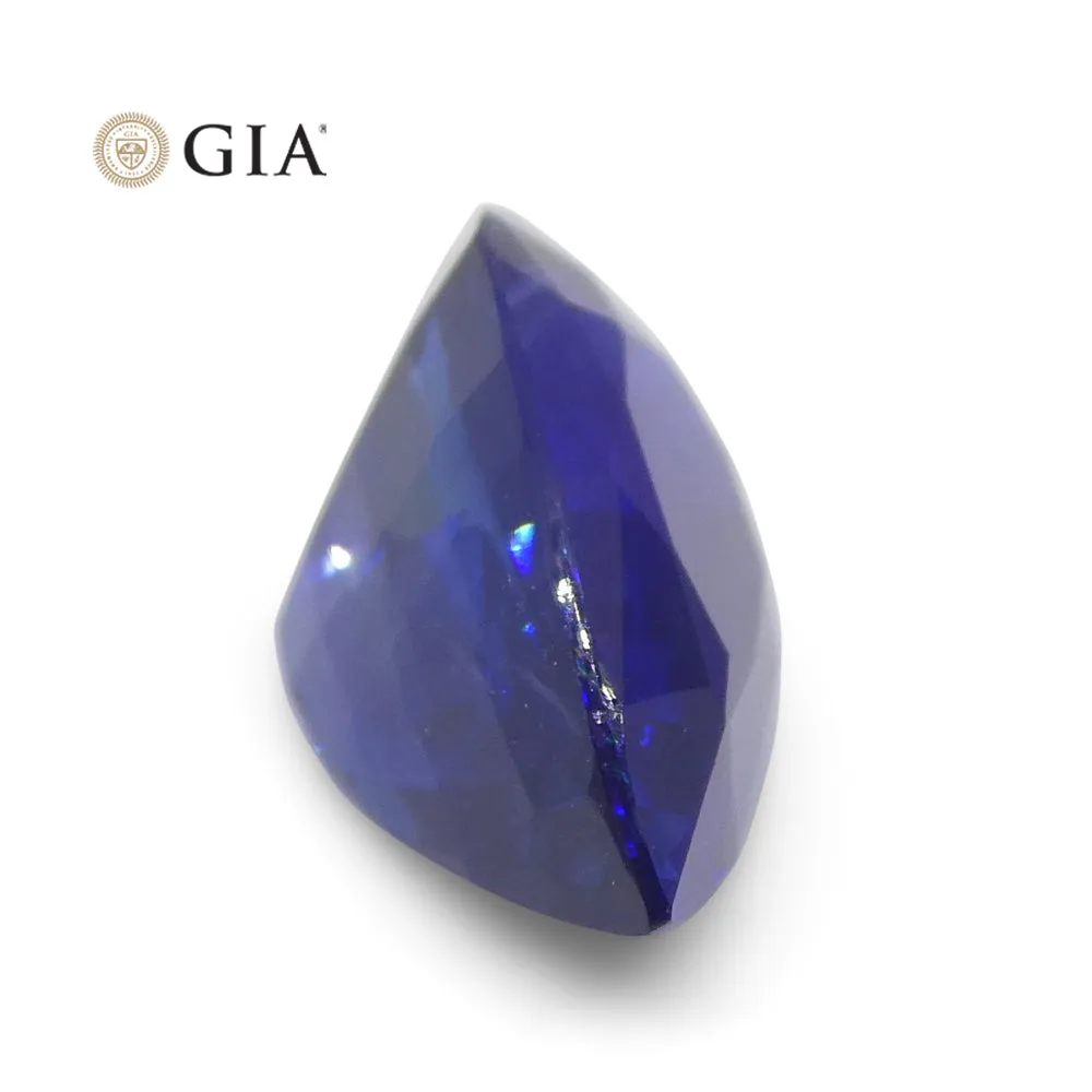3.88ct Pear Royal Blue Sapphire GIA Certified Sri Lanka