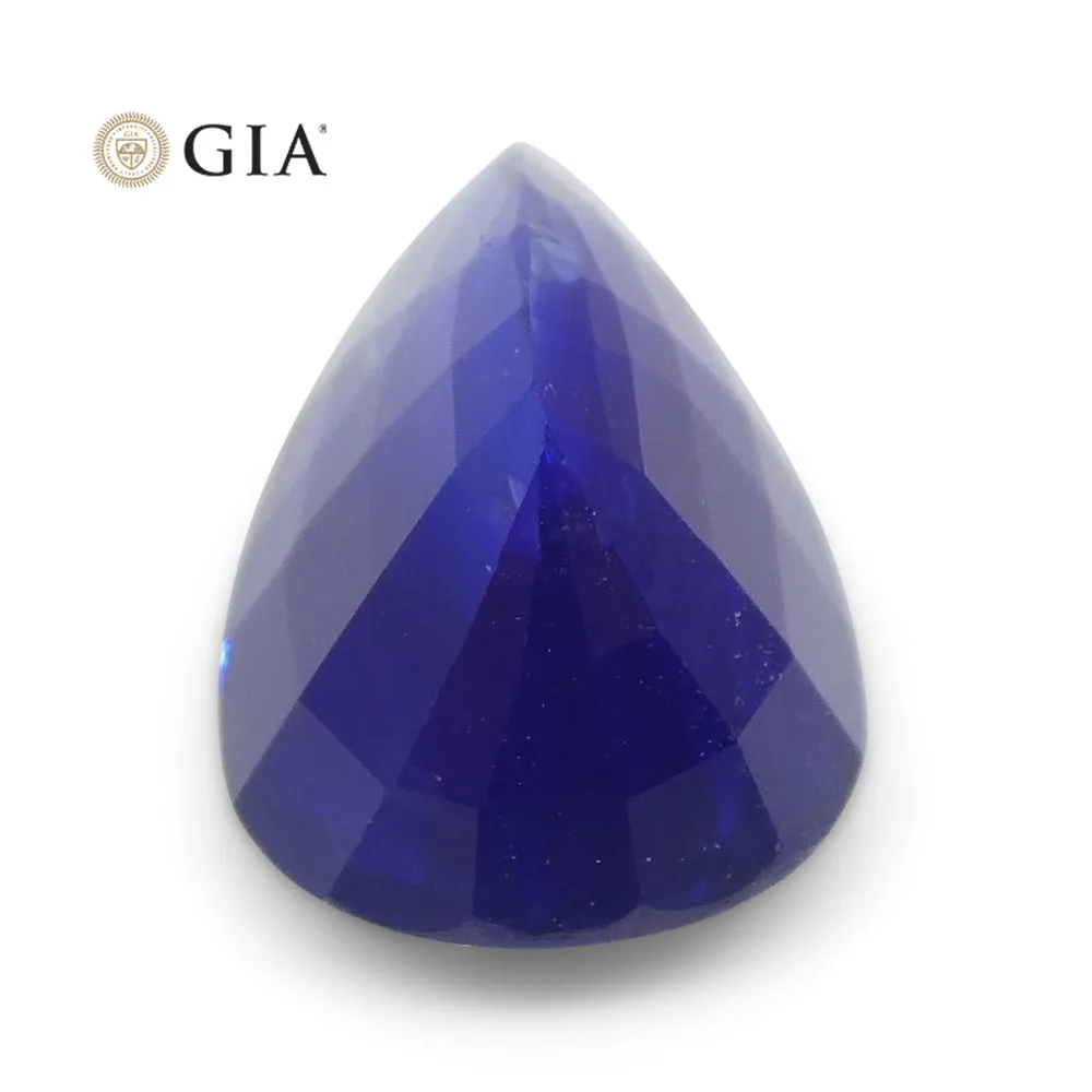 3.88ct Pear Royal Blue Sapphire GIA Certified Sri Lanka