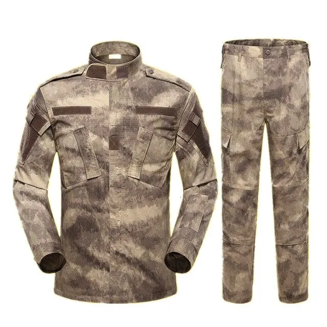 5Color Men Army Military Uniform Tactical Suit ACU Special Forces Combat Shirt Coat Pant Set Camouflage Militar Soldier Clothes