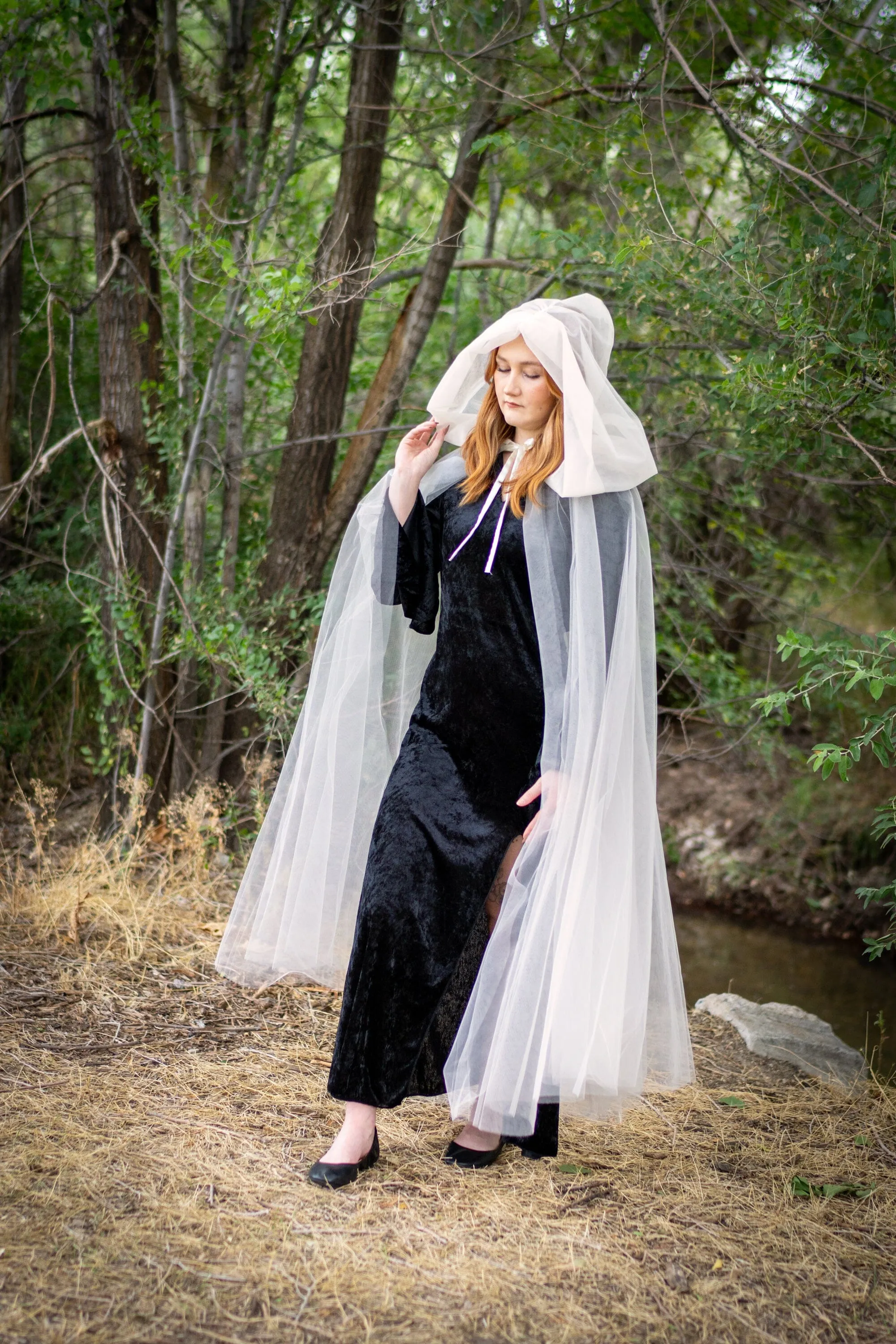 Adult Ivory Tulle Cloak - Out of Stock (Available for Backorder)