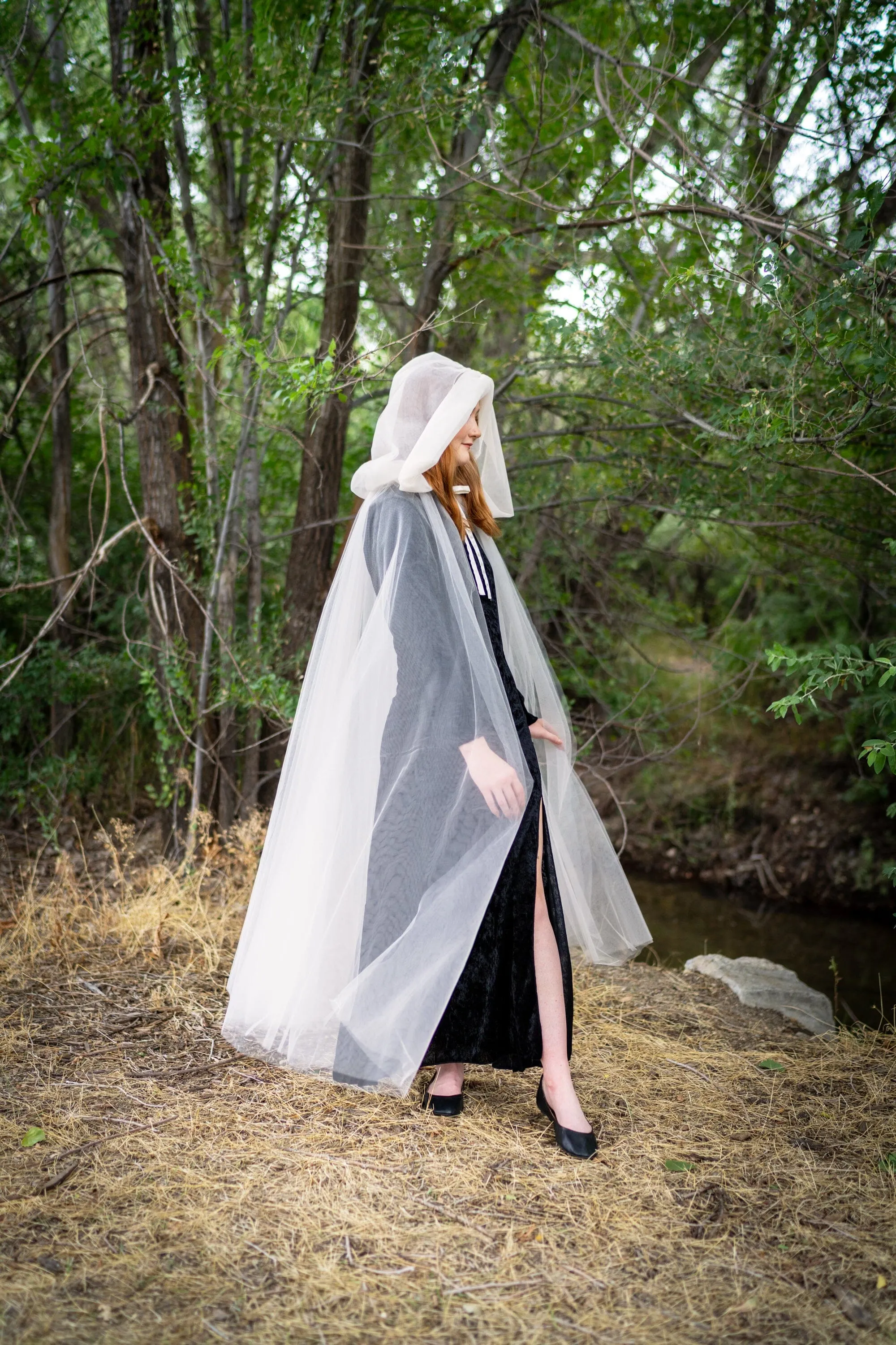 Adult Ivory Tulle Cloak - Out of Stock (Available for Backorder)
