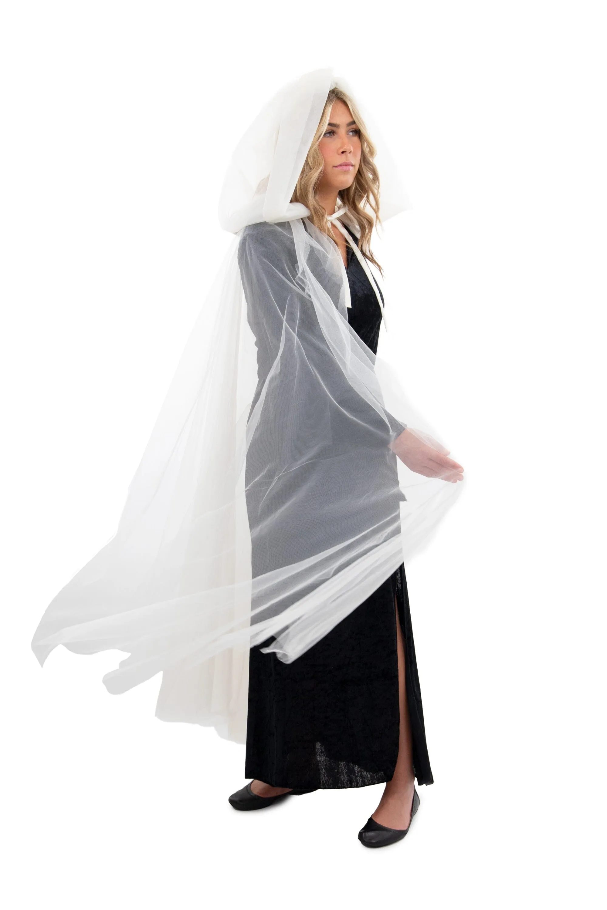 Adult Ivory Tulle Cloak - Out of Stock (Available for Backorder)