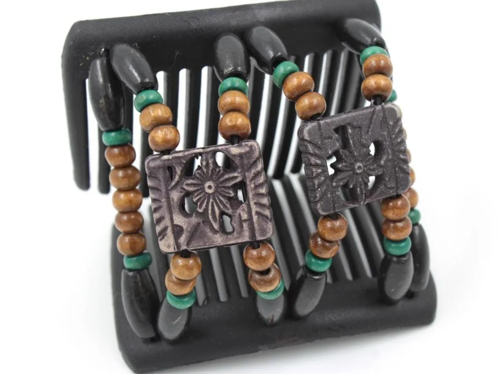 African Butterfly Chameleon Hair Comb - Dupla Black 51