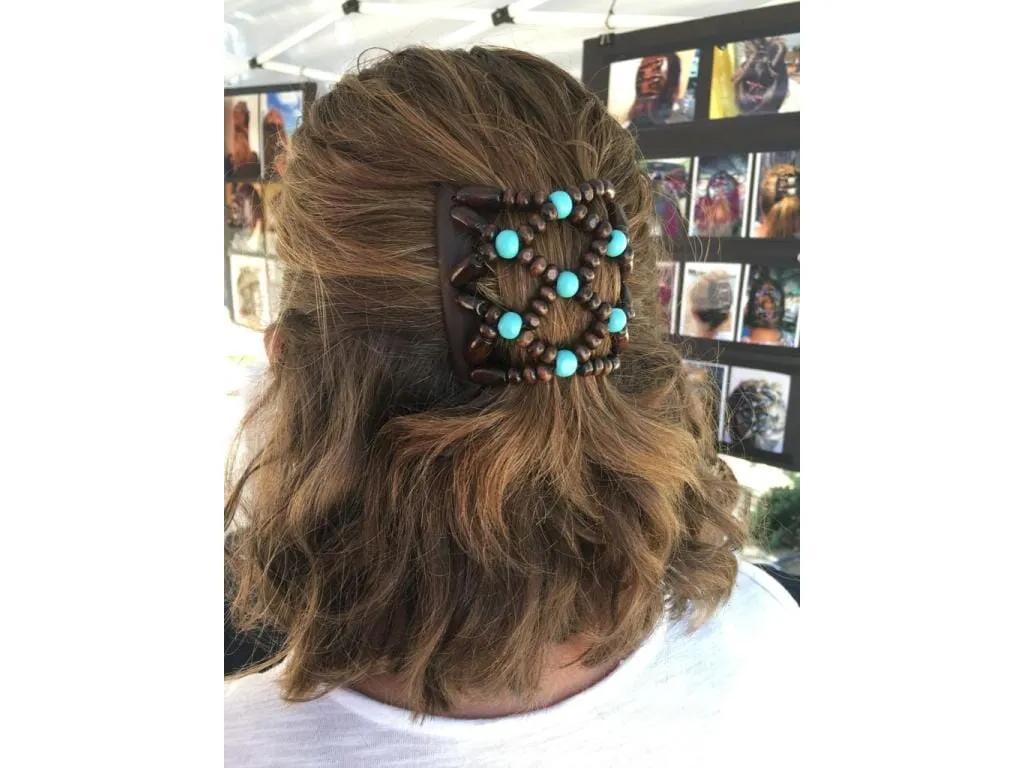 African Butterfly Chameleon Hair Comb - Dupla Black 51
