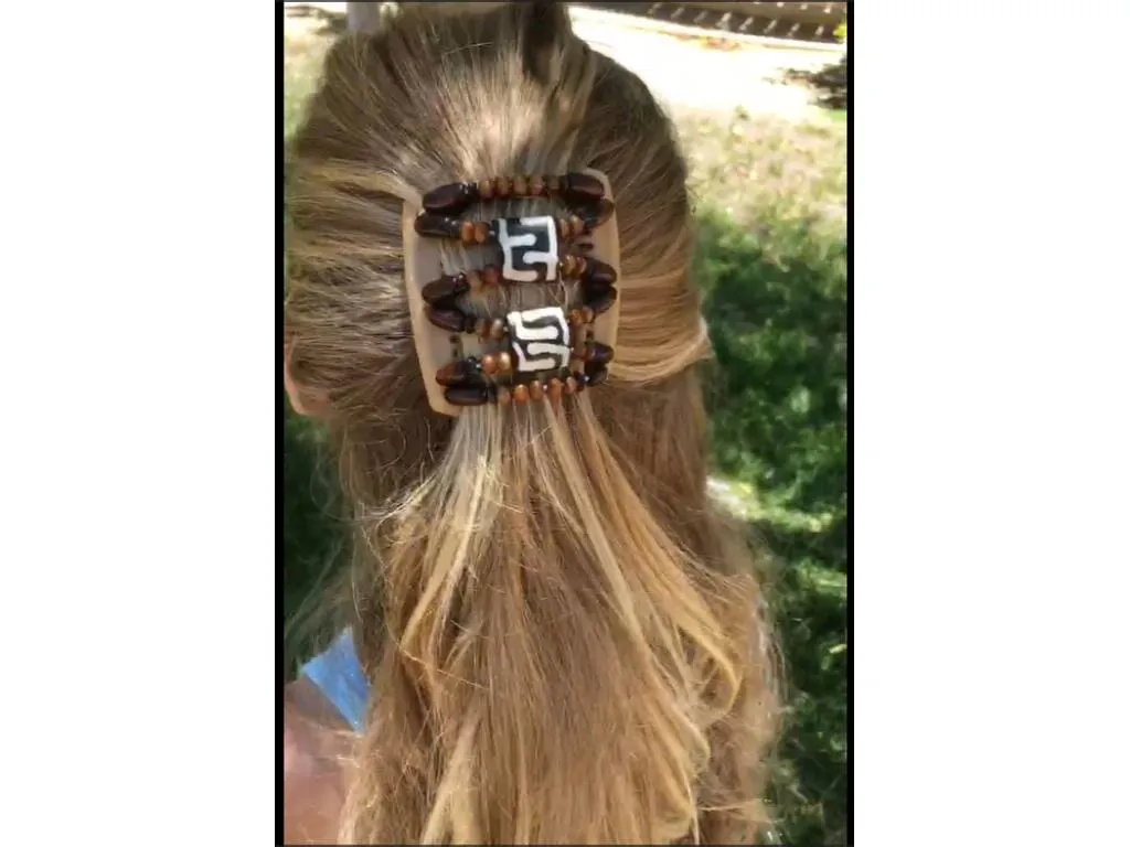 African Butterfly Chameleon Hair Comb - Dupla Black 51