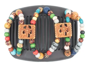 African Butterfly Hair Comb - Dupla Brown 154