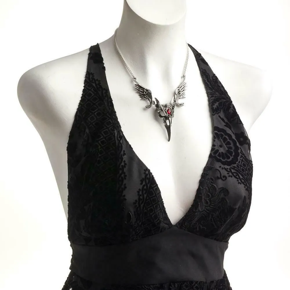 Alchemy Gothic P798  Masque Of The Black Rose Necklace