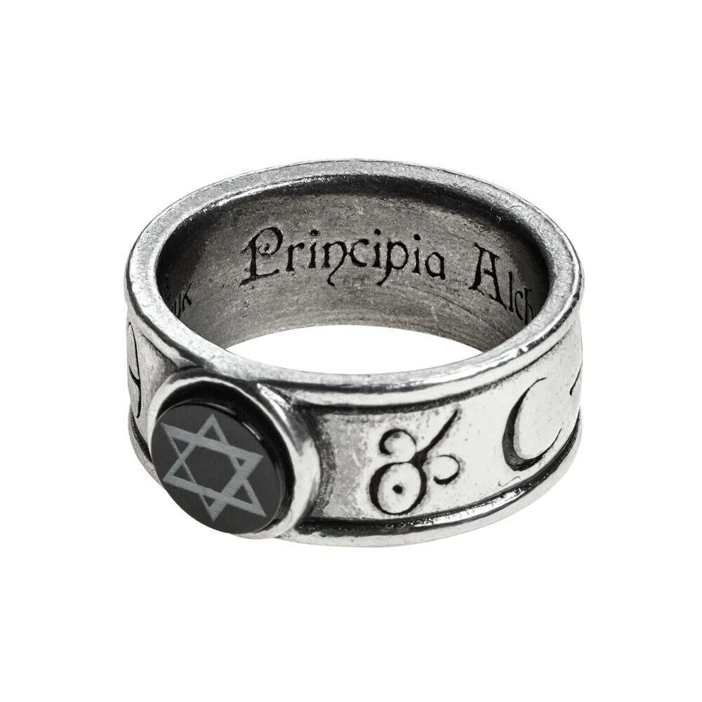 Alchemy Gothic R229 Principia Alchemystica Ring Men Women sun moon England
