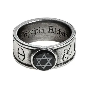 Alchemy Gothic R229 Principia Alchemystica Ring Men Women sun moon England