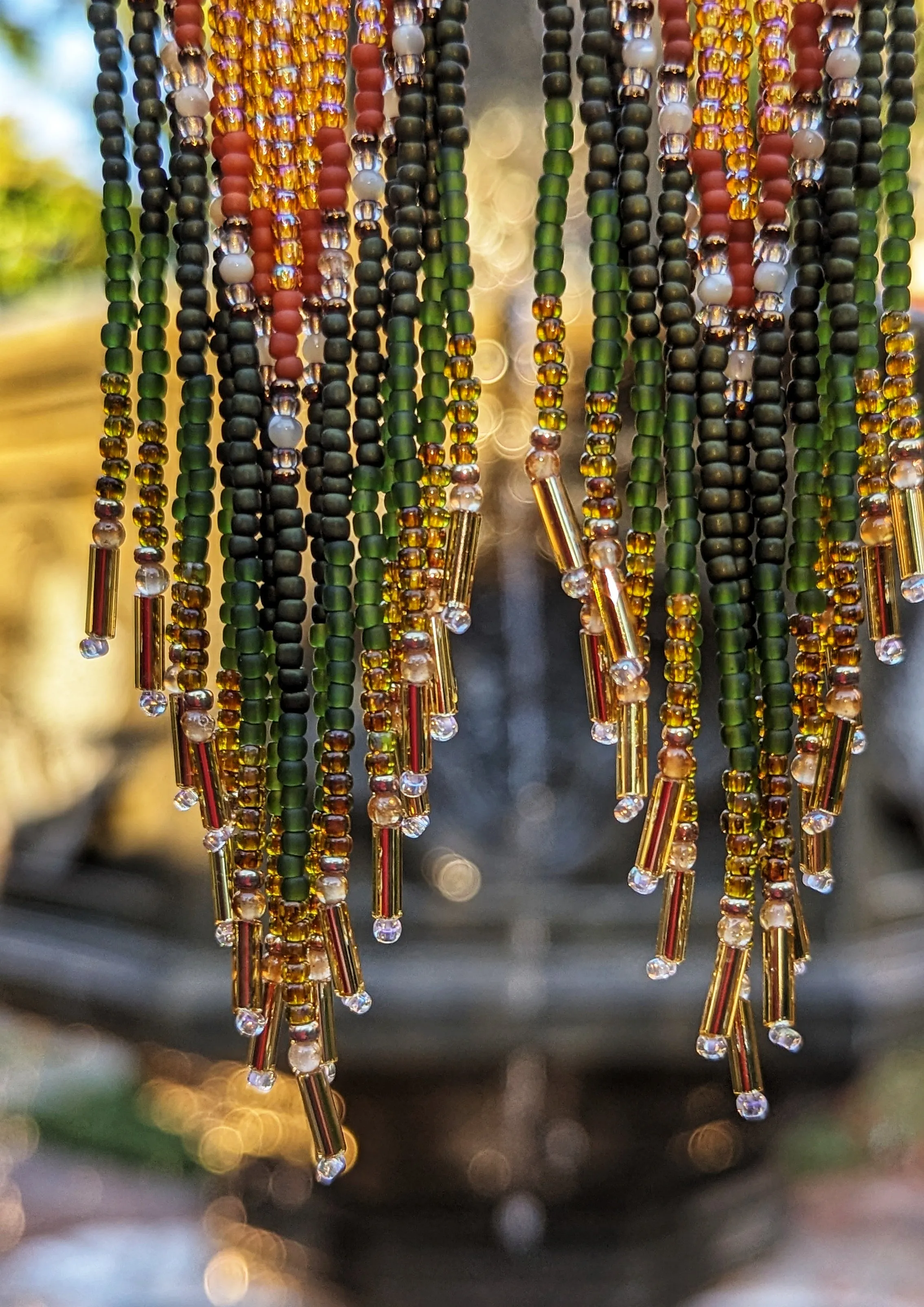 Alondra Autumn Sunrise Seed Bead Earrings