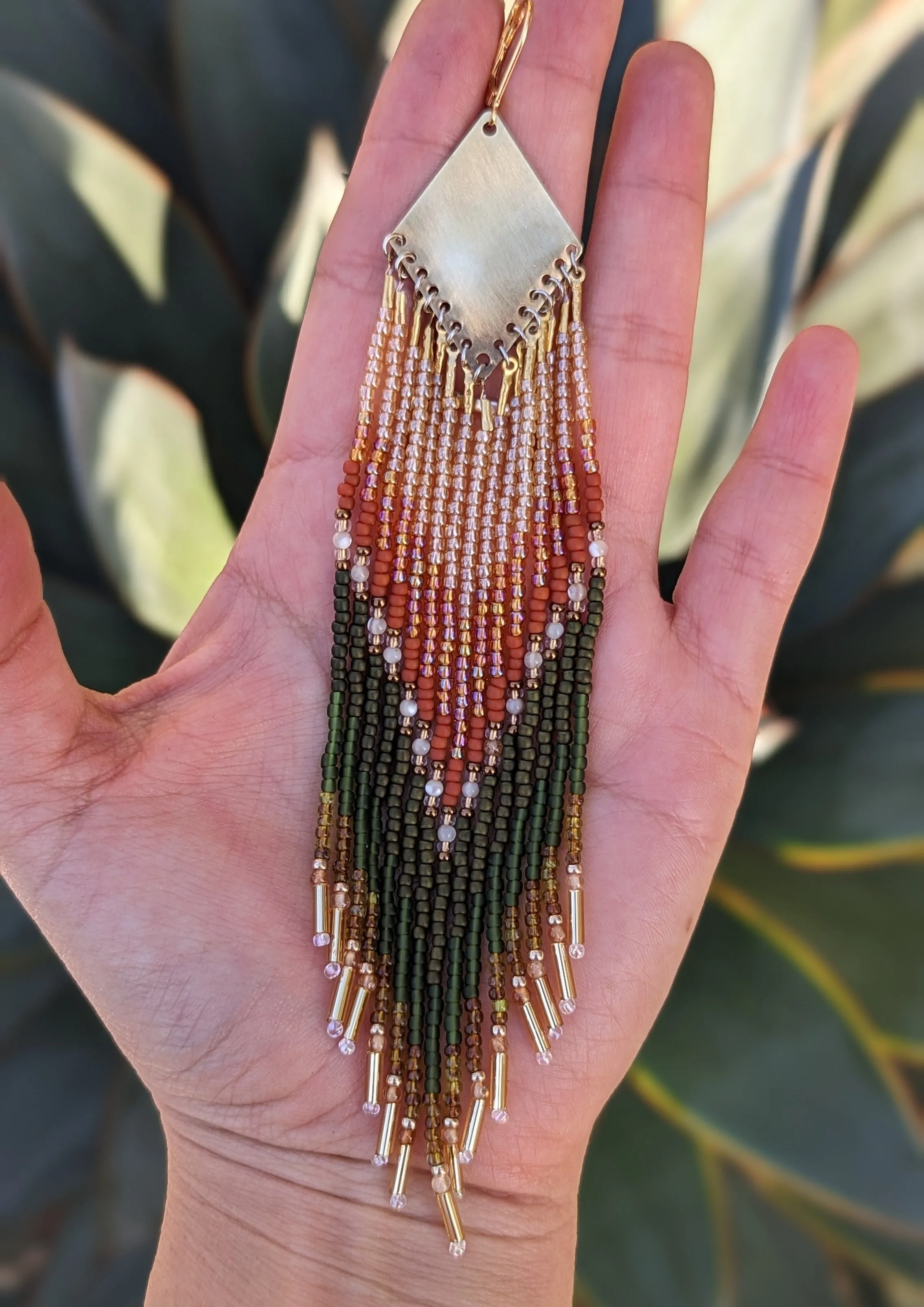Alondra Autumn Sunrise Seed Bead Earrings