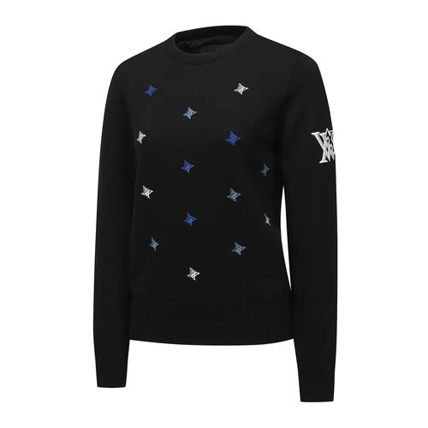 ANEW Golf Women Logo Pattern Wind Block Pullover - Black