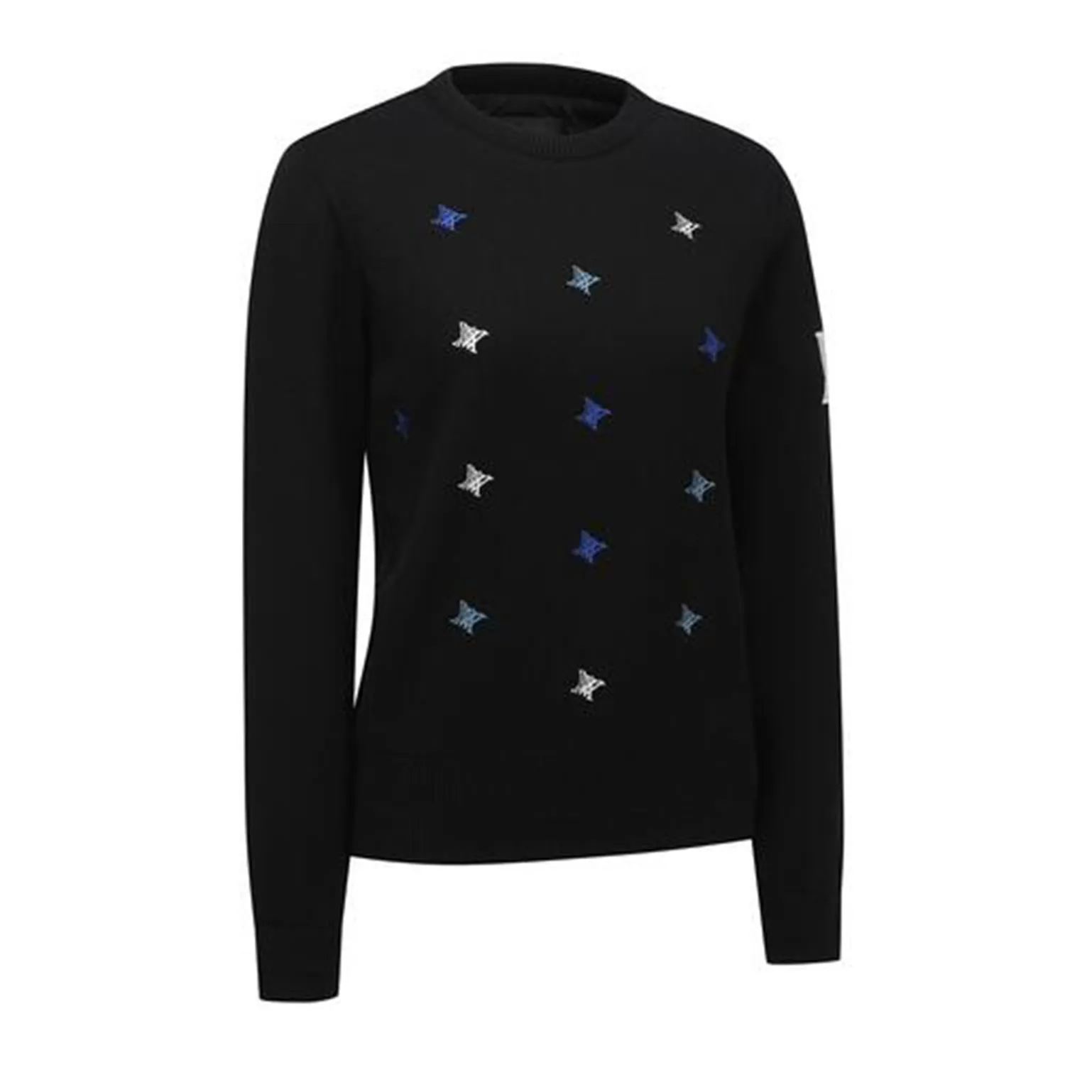 ANEW Golf Women Logo Pattern Wind Block Pullover - Black