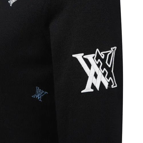 ANEW Golf Women Logo Pattern Wind Block Pullover - Black