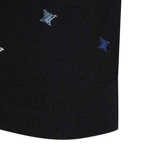 ANEW Golf Women Logo Pattern Wind Block Pullover - Black