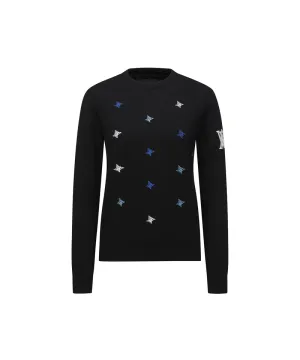 ANEW Golf Women Logo Pattern Wind Block Pullover - Black