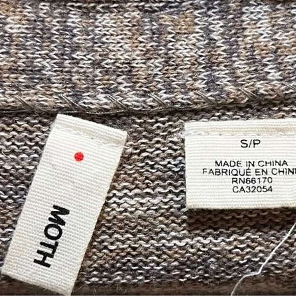 Anthropologie Moth Jewelers Choice Heather Brown Spice Cardigan Women’s Sz Small
