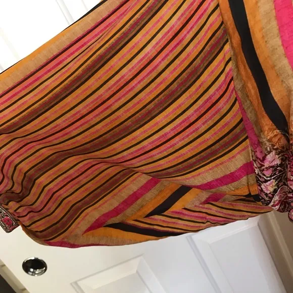 Anthropologie Tanva Kedia Sunpass 100% Silk Beaded Dress