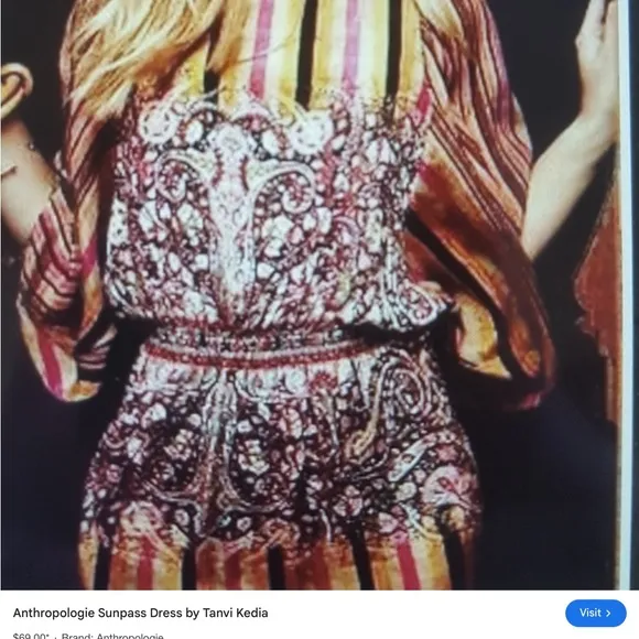Anthropologie Tanva Kedia Sunpass 100% Silk Beaded Dress
