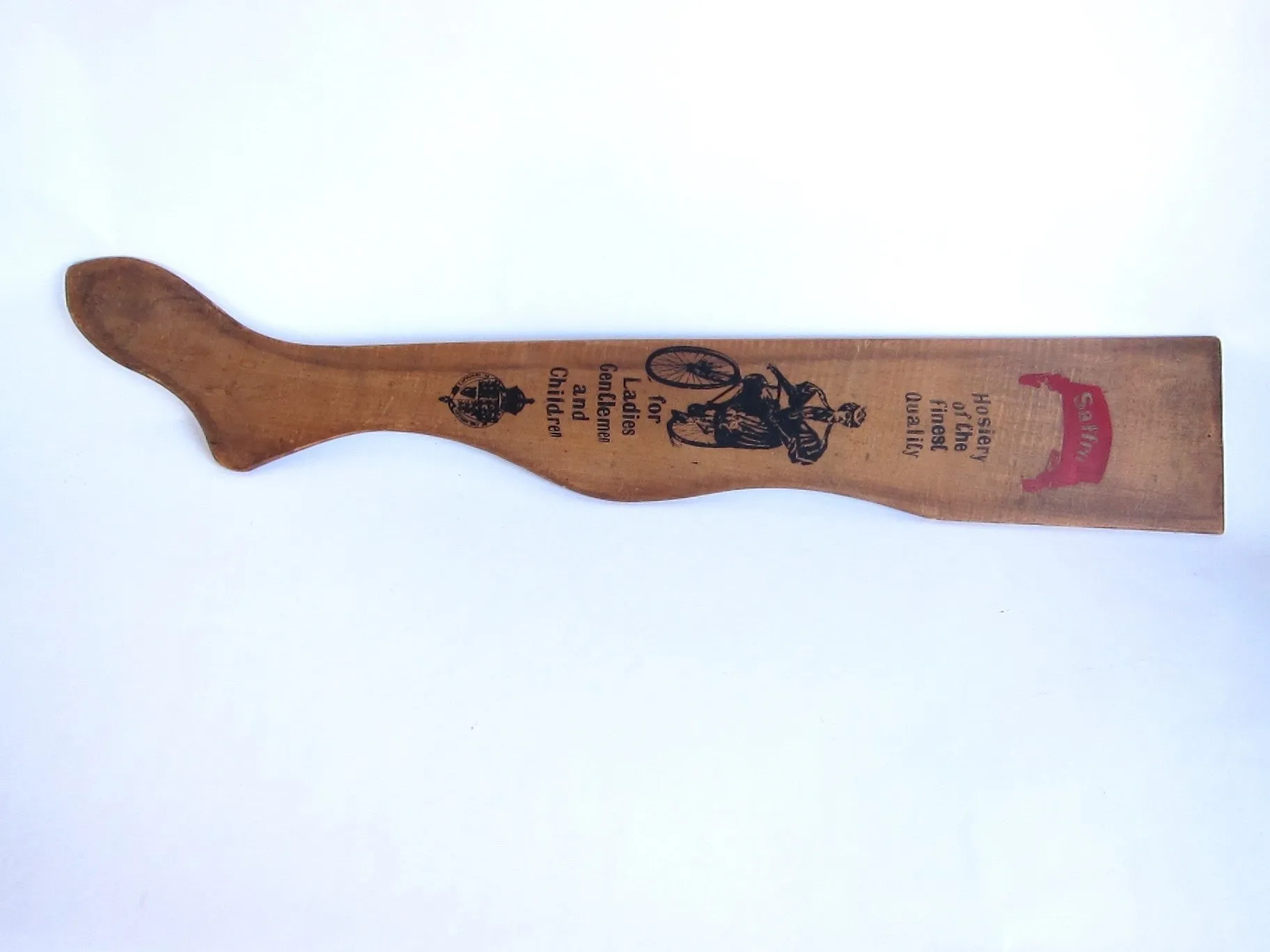 Antique Primitive Saffro Wooden Sock Form