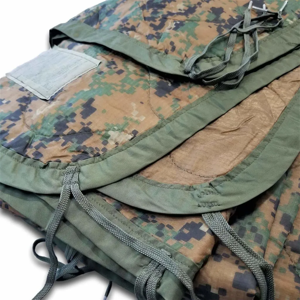 Authentic Military Woobie / Poncho Liner in MARPAT Marine Camouflage Pattern