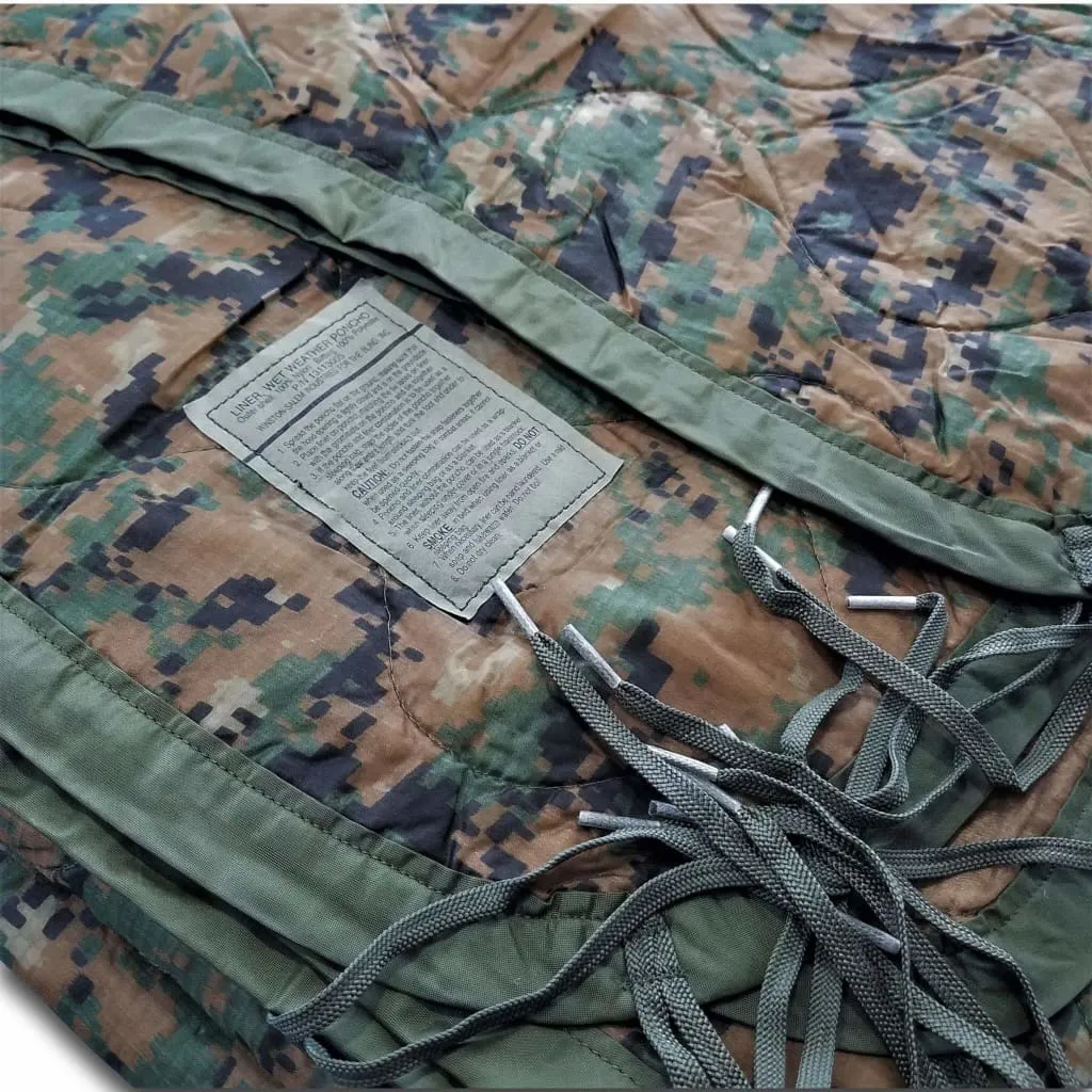 Authentic Military Woobie / Poncho Liner in MARPAT Marine Camouflage Pattern