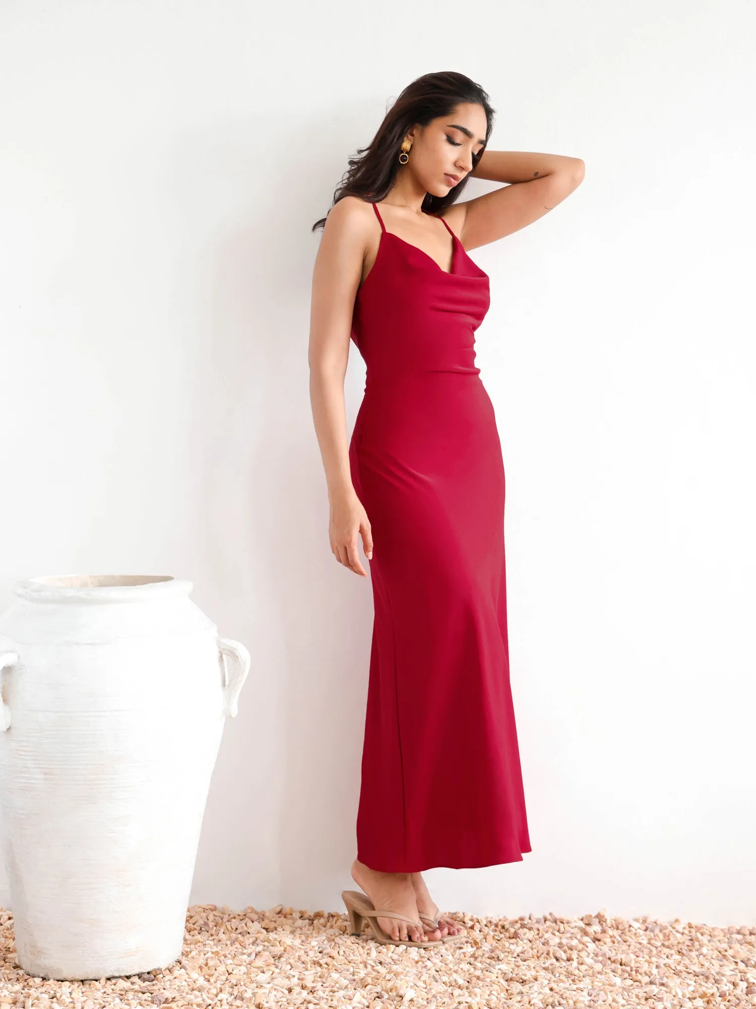 Back Criss Crossed Maxi Dress