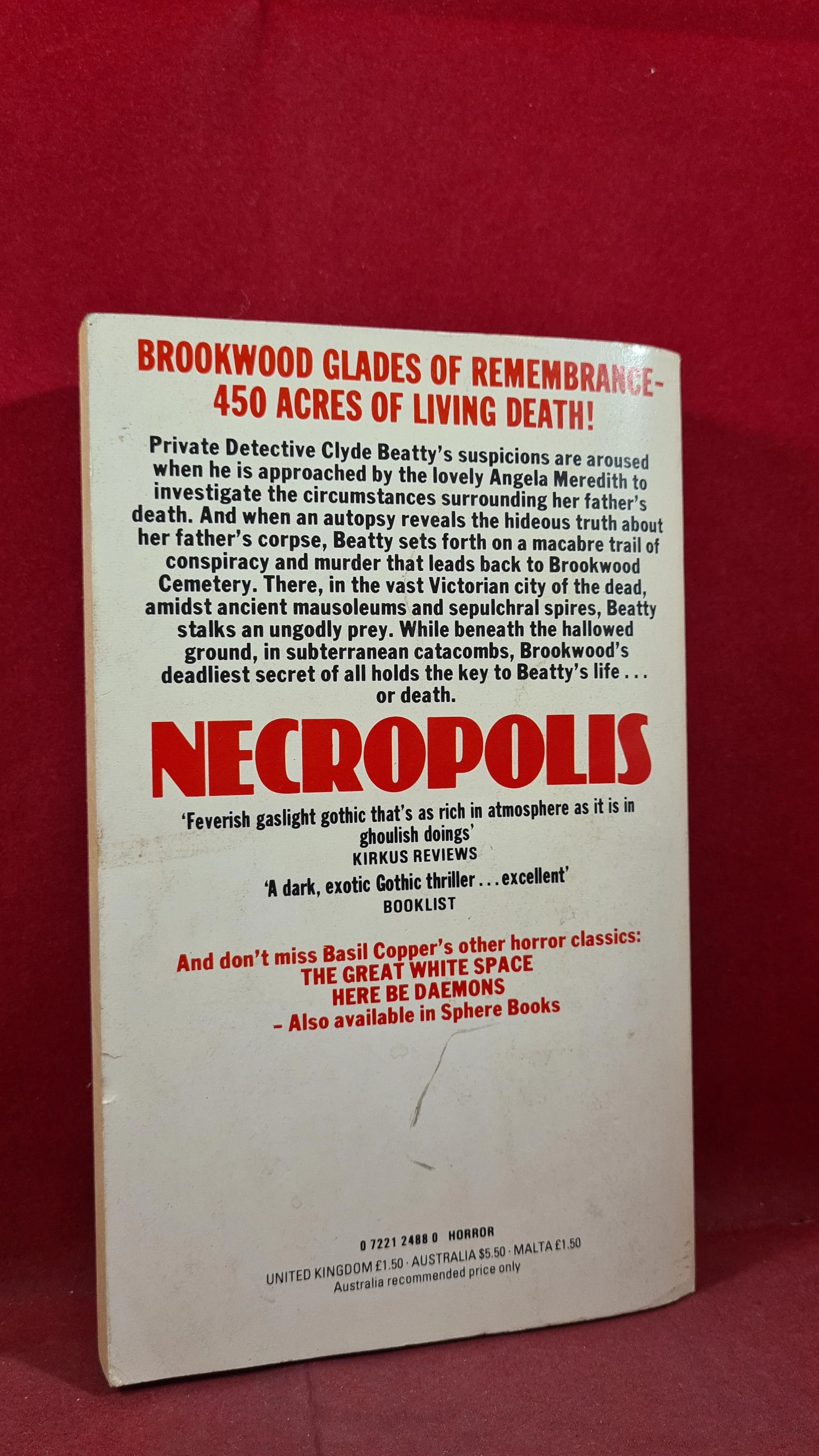 Basil Copper - Necropolis, Sphere Books, 1981, Paperbacks