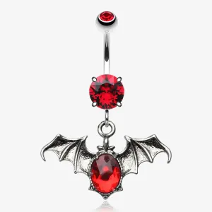 Bat Sparkle Belly Button Ring