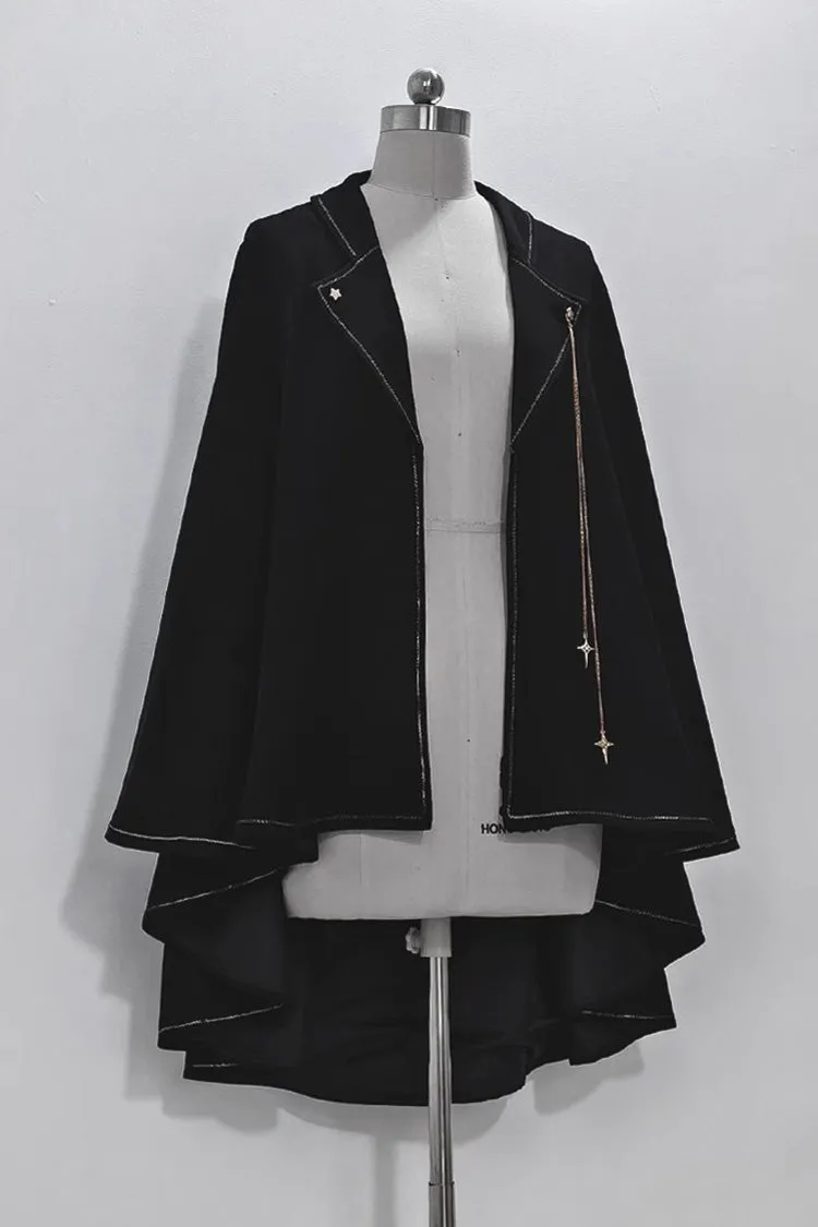 Black Anxious Rabbit Ouji Fashion Gothic Lolita Cloak