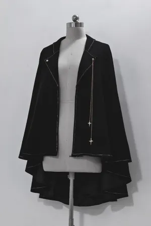 Black Anxious Rabbit Ouji Fashion Gothic Lolita Cloak