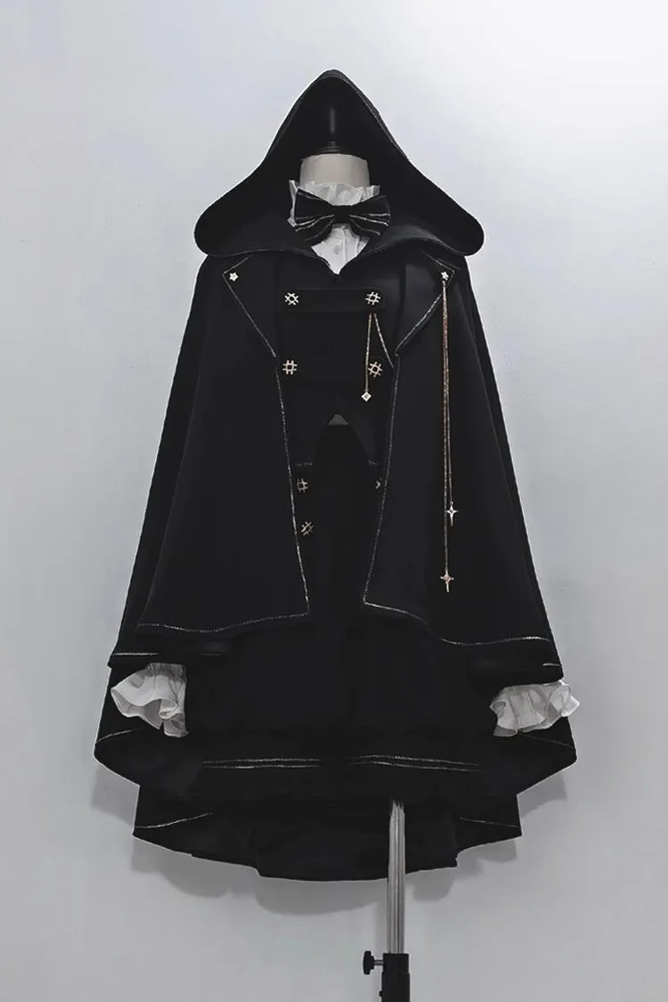 Black Anxious Rabbit Ouji Fashion Gothic Lolita Cloak