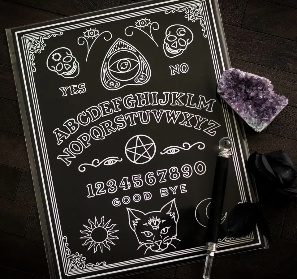 Black Cat Ouija Art Print