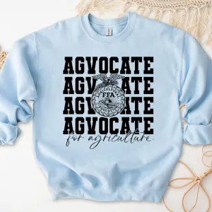 Black Emblem Agvocate For Agriculture Crewneck (S-3XL) - Multiple Colors!
