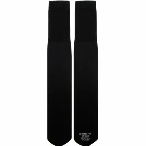 Black - Military GI Style Tube Socks Pair - USA Made