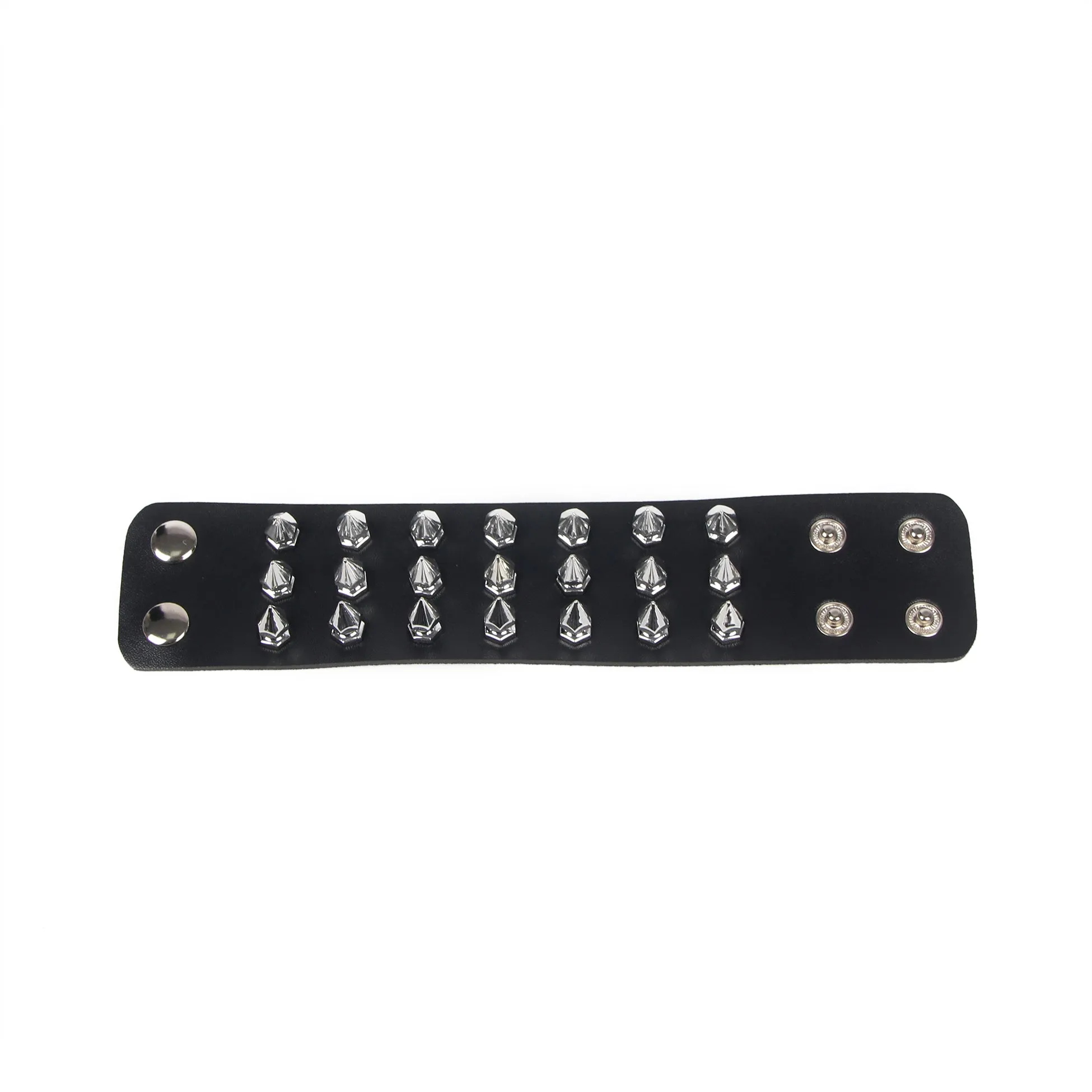 Black PU Punk Gothic Rivet Bracelet
