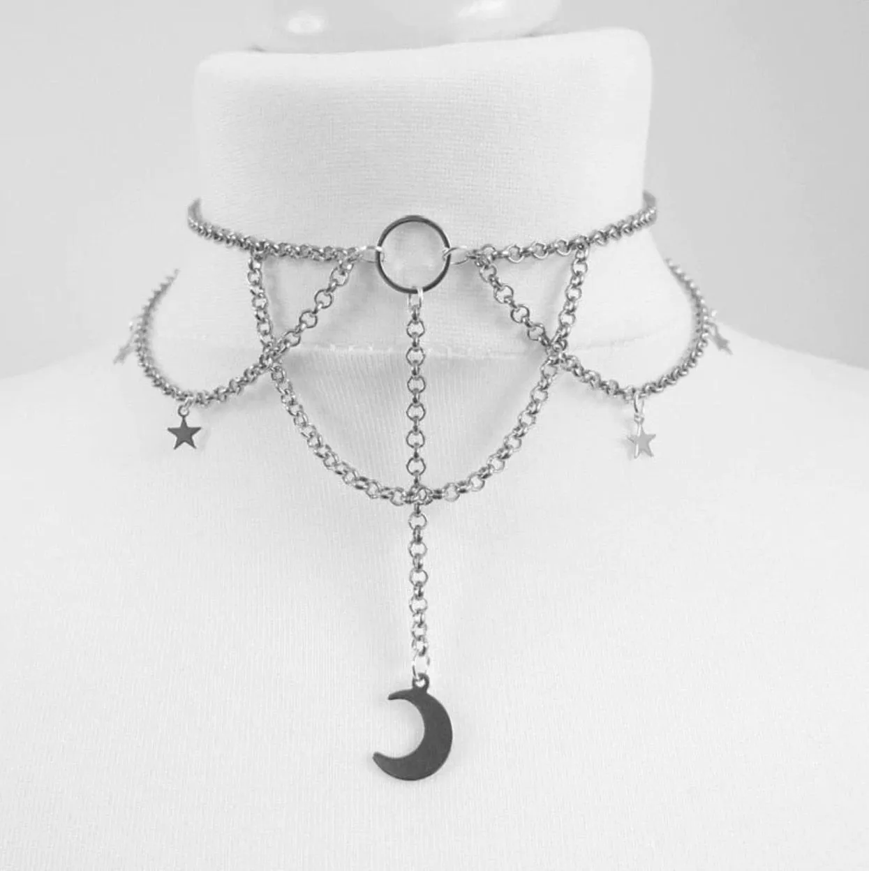 Black Velvet Choker Necklace, Gothic Victorian Black Cameo