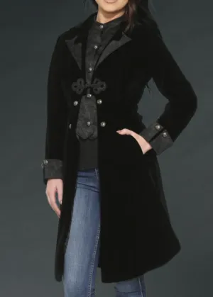 Black Velvet Gothic Coat Jacket