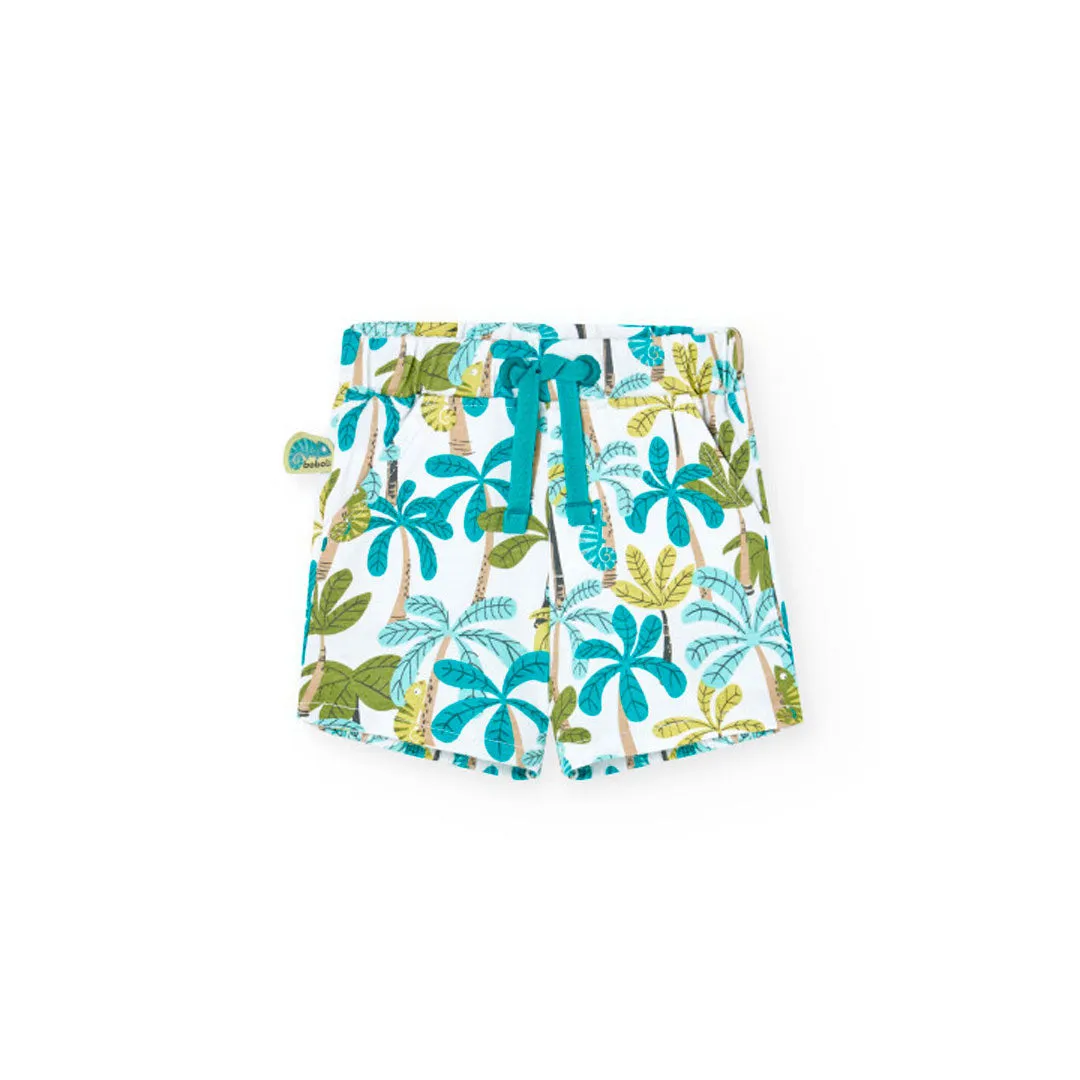 Boboli Baby Boys Tropical Summer 2 Piece Short Sleeve Top and Shorts Outfit