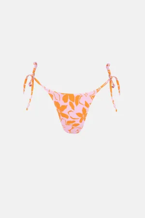 Bora Bora Floral Tie Side Hi Cut Pant Pink