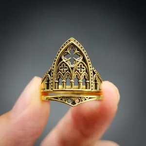 Brass Cathedral Window Ring Set