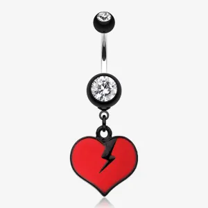 Broken Heart Belly Button Ring