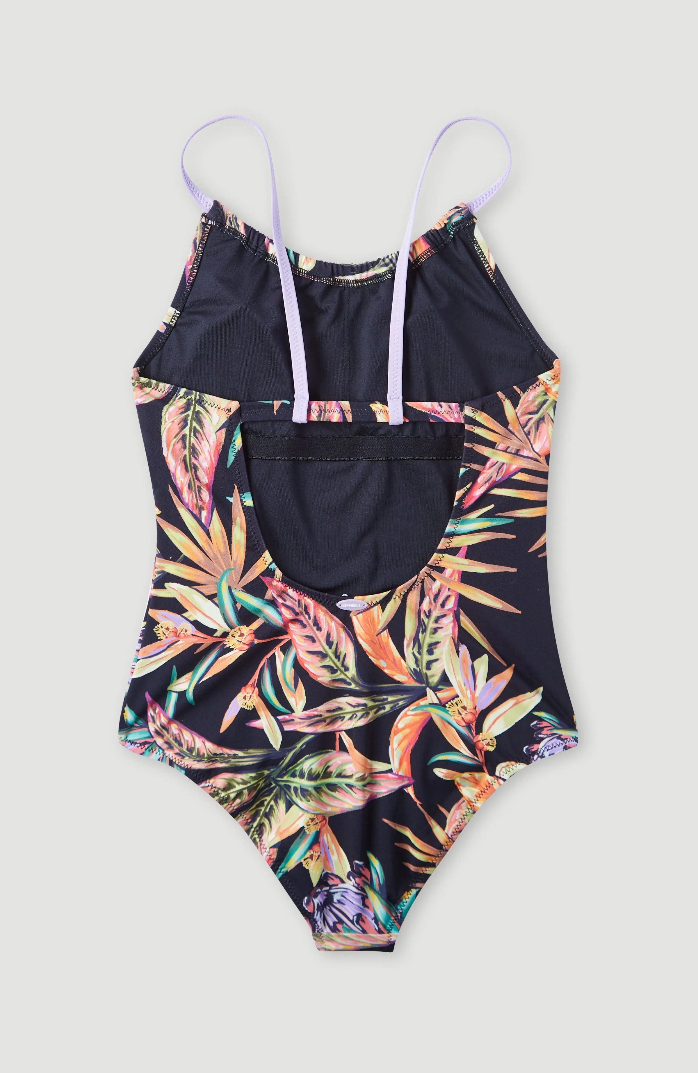 Cali Badeanzug | Black Tropical Flower