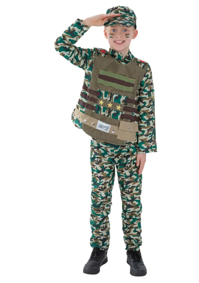 Camouflage Military Boy Costume