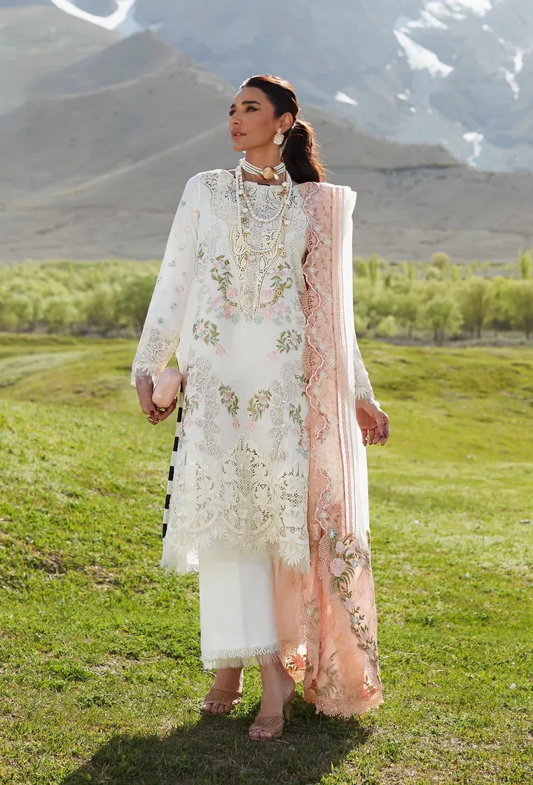 Crimson Luxury Lawn Embroidered Collection Unstitched Summer in the Meadows - D1 A
