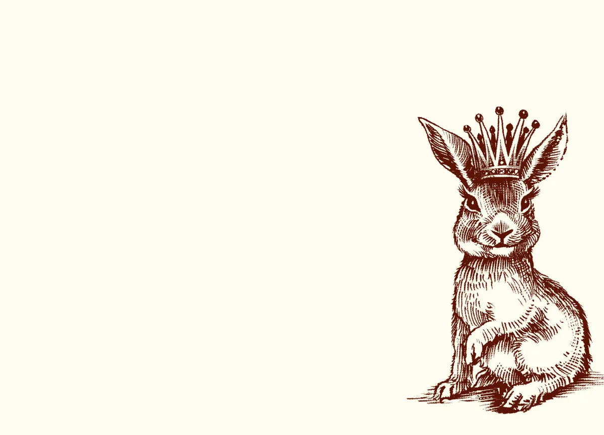 Customizable Royal Bunny A6 Notes
