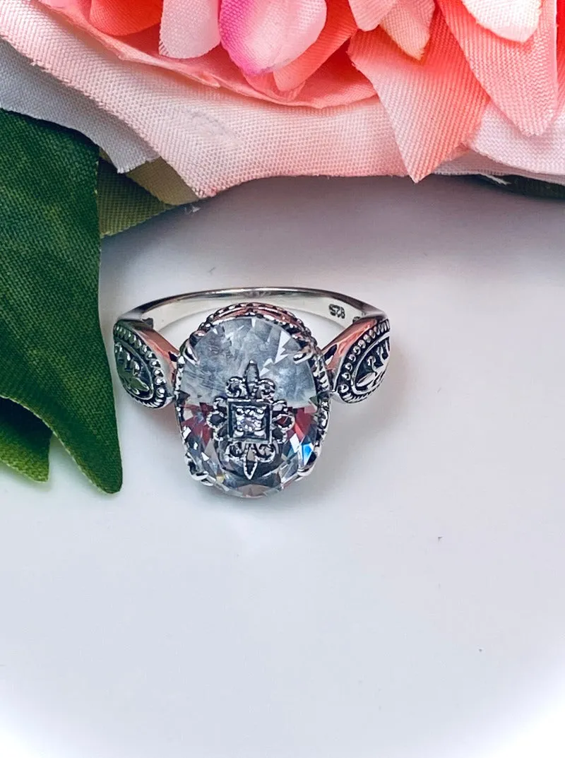 D133e, Gothic Ring, Embellished Gemstones, Dragon Filigree, Vintage Jewelry Design#D133e